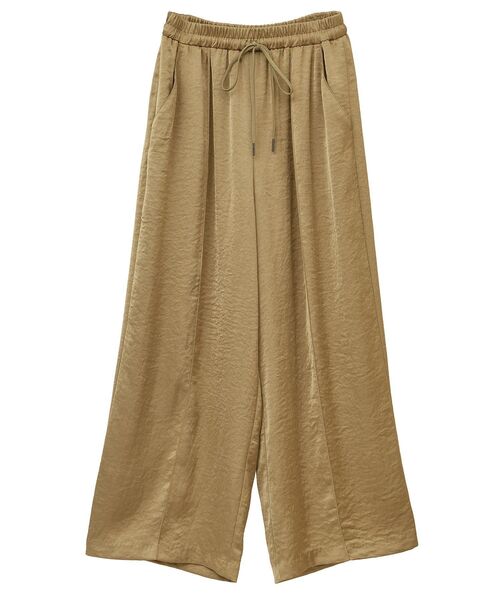Editt by YECCA VECCA（エディットバイイェッカヴェッカ）の「ヴィンテージサテンイージーワイドパンツ（その他パンツ・レディース・ライトベージュ/キャメル/ネイビー・FREE）」の7枚目の写真