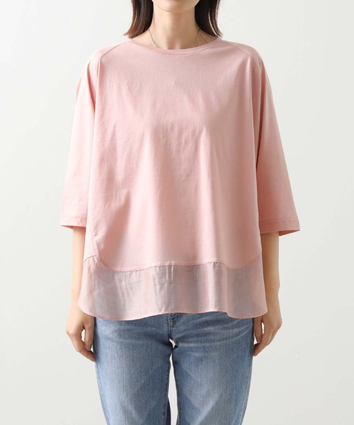 Gready Brilliant（グレディブリリアン）の「裾シアーラウンド７分袖カットソー（Tシャツ/カットソー・レディース・ブラック/ピンク/キャメル・FREE）」の20枚目の写真