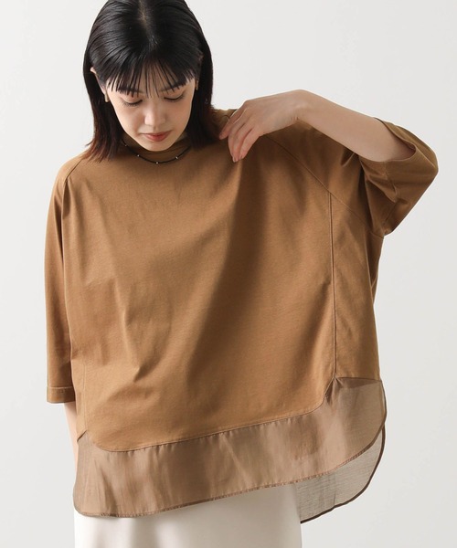 Gready Brilliant（グレディブリリアン）の「裾シアーラウンド７分袖カットソー（Tシャツ/カットソー・レディース・ブラック/ピンク/キャメル・FREE）」の11枚目の写真