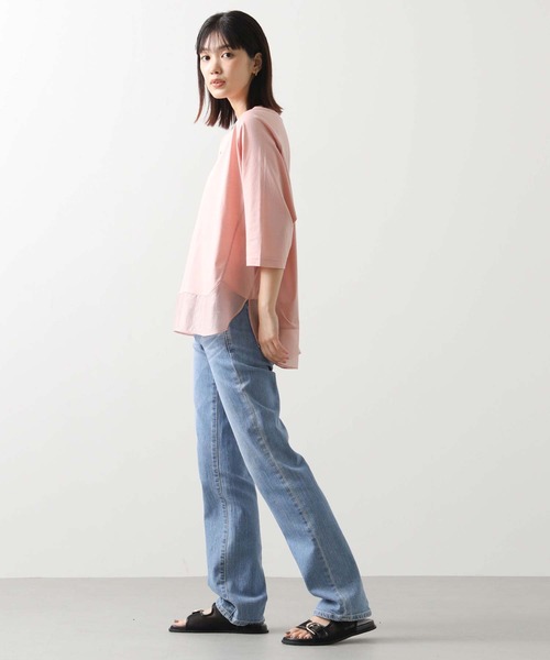 Gready Brilliant（グレディブリリアン）の「裾シアーラウンド７分袖カットソー（Tシャツ/カットソー・レディース・ブラック/ピンク/キャメル・FREE）」の13枚目の写真