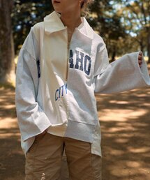 【美品】チャオパニック エシンタ スウェット トレーナー etsinta/エシンタ】リメイクスキッパーカレッジスウェット