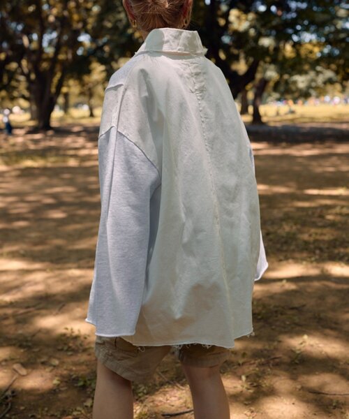 etsinta（エシンタ）の「etsintaリメイクハーフZIPスウェット（スウェット・レディース・ライトグレー・ONE SIZE）」の6枚目の写真