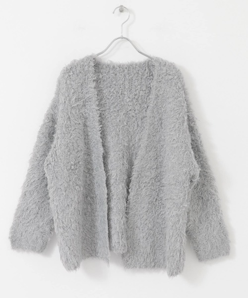 URBAN RESEARCH ROSSO WOMEN（アーバンリサーチ　ロッソ）の「ヘアリーカーディガン（カーディガン/ボレロ・レディース・イエロー/グレー/オフホワイト・FREE）」の20枚目の写真