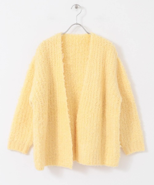 URBAN RESEARCH ROSSO WOMEN（アーバンリサーチ　ロッソ）の「ヘアリーカーディガン（カーディガン/ボレロ・レディース・イエロー/グレー/オフホワイト・FREE）」の21枚目の写真