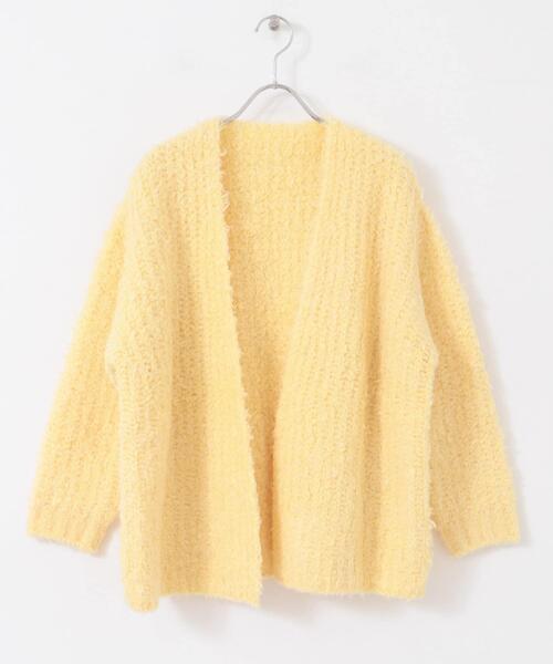 URBAN RESEARCH ROSSO WOMEN（アーバンリサーチ　ロッソ）の「ヘアリーカーディガン（カーディガン/ボレロ・レディース・イエロー/グレー/オフホワイト・FREE）」の20枚目の写真