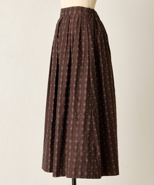 MHL. GARMENT DYE SKIRT 2 製品染めタックスカート 先染めチェックタックスカート（スカート）｜LIVETART