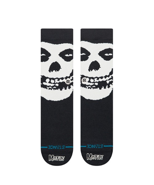 STANCE（スタンス）の「STANCE/スタンス ソックス "MISFITS(ミスフィッツ)コラボモデル" BEWARE CREW A555C25BEW（ソックス/靴下・メンズ・ブラック×ホワイト・L）」の2枚目の写真