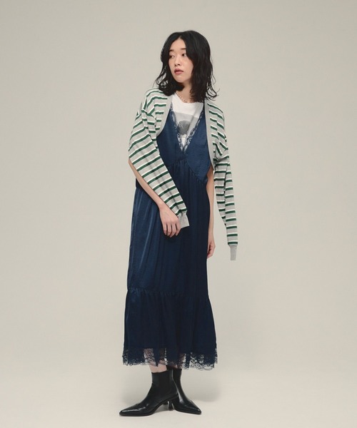 カーディガン 「eL」Border Bolero Cardigan/581140 レディース eL】Border Bolero Cardigan/581140（カーディガン/ボレロ）｜eL