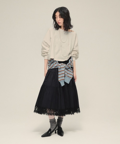 カーディガン 「eL」Border Bolero Cardigan/581140 レディース eL】Border Bolero Cardigan/581140（カーディガン/ボレロ）｜eL