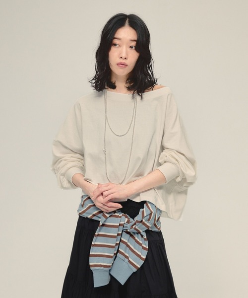 カーディガン 「eL」Border Bolero Cardigan/581140 レディース eL】Border Bolero Cardigan/581140（カーディガン/ボレロ）｜eL