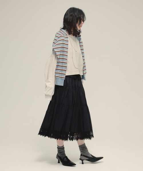 eL(エル)の「【eL】Border Bolero Cardigan/581140(カーディガン/ボレロ・レディース・グレー系その他/ブルー系その他/レッド・FREE)」の15枚目の写真