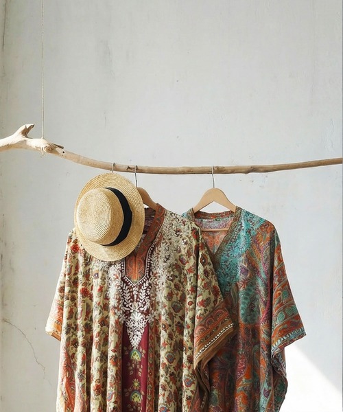 antiqua(アンティカ)の「エスニック柄 刺繍 カフタンワンピース(ワンピース・レディース・マルチ・ONESIZE)」の18枚目の写真