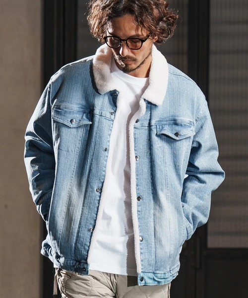 wjk reluxe(ダブルジェーケーリラックス)の「mj10962-used like boa denim jacket ボアデニムジャケット(WR25W-16)(デニムジャケット・メンズ・インディゴブルー/ライトインディゴブルー/ブラック系その他・L/M/S)」の21枚目の写真