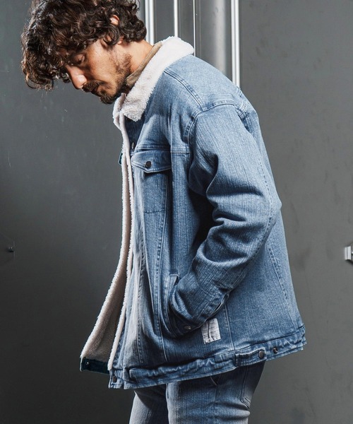 mj10962-used like boa denim jacket ボアデニムジャケット