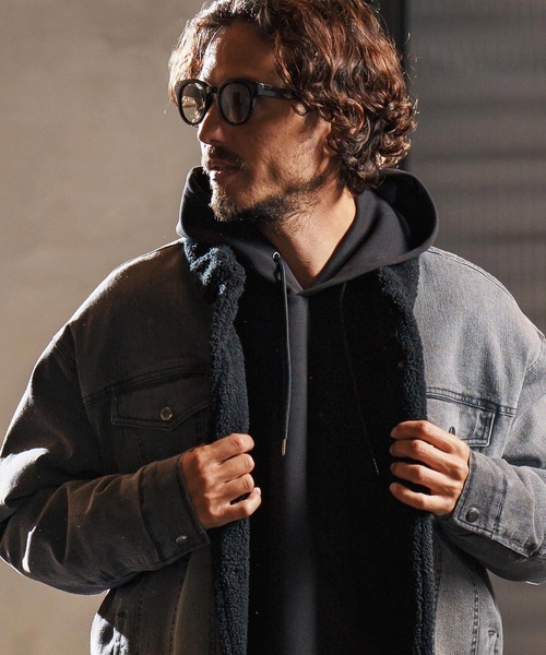 wjk reluxe(ダブルジェーケーリラックス)の「mj10962-used like boa denim jacket ボアデニムジャケット(WR25W-16)(デニムジャケット・メンズ・インディゴブルー/ライトインディゴブルー/ブラック系その他・L/M/S)」の6枚目の写真