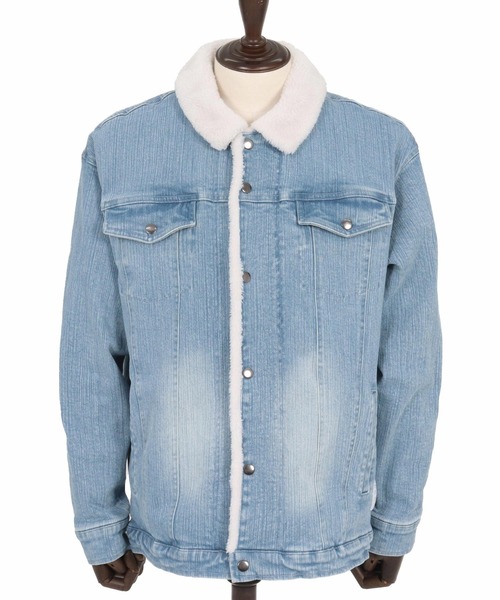 wjk reluxe(ダブルジェーケーリラックス)の「mj10962-used like boa denim jacket ボアデニムジャケット(WR25W-16)(デニムジャケット・メンズ・インディゴブルー/ライトインディゴブルー/ブラック系その他・L/M/S)」の11枚目の写真