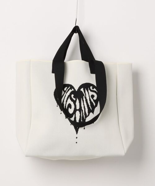 ALLSAINTS（オールセインツ）の「IZZY HEART LARGE KNITTED TOTE BAG | IZZY ハート ラージ ニット トート バッグ（トートバッグ・レディース・ホワイト・ONE SIZE）」の3枚目の写真