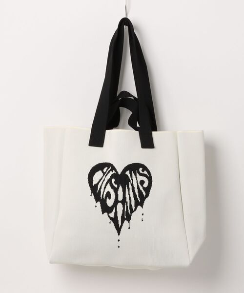 ALLSAINTS（オールセインツ）の「IZZY HEART LARGE KNITTED TOTE BAG | IZZY ハート ラージ ニット トート バッグ（トートバッグ・レディース・ホワイト・ONE SIZE）」の10枚目の写真
