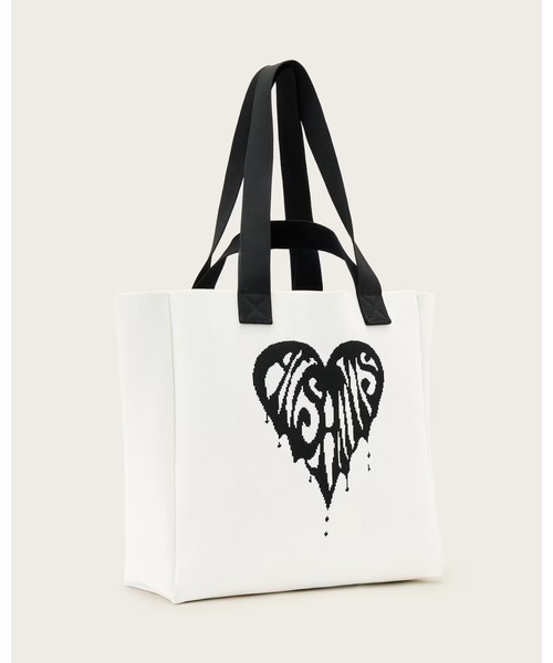 ALLSAINTS（オールセインツ）の「IZZY HEART LARGE KNITTED TOTE BAG | IZZY ハート ラージ ニット トート バッグ（トートバッグ・レディース・ホワイト・ONE SIZE）」の7枚目の写真