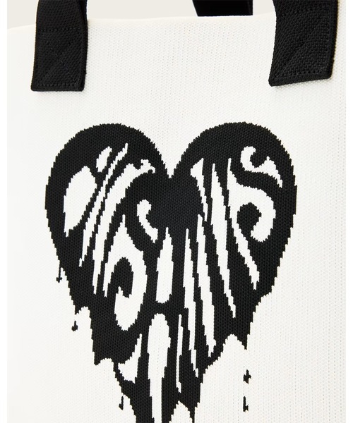 ALLSAINTS（オールセインツ）の「IZZY HEART LARGE KNITTED TOTE BAG | IZZY ハート ラージ ニット トート バッグ（トートバッグ・レディース・ホワイト・ONE SIZE）」の8枚目の写真