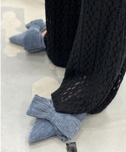 bita.(ビタ)の「ビッグリボン ポインテッドトゥミュール(パンプス・レディース・ベージュ/ブルー/ブラック・LARGE/MEDIUM)」の7枚目の写真