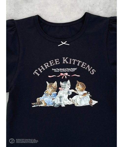 MORE self LOVE(モアセルフラブ)の「【Peter Rabbit(TM)】THREE KITTENS TEE(Tシャツ/カットソー・レディース・ピンク/オフホワイト/ブラック・FREE)」の13枚目の写真