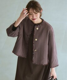 23区｜ニジュウサンク（レディース）のノーカラージャケット通販