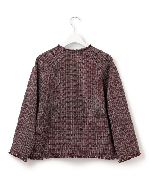 美品】jujudhau ズーズーダウ ブラウン系カーキ ノーカラージャケット