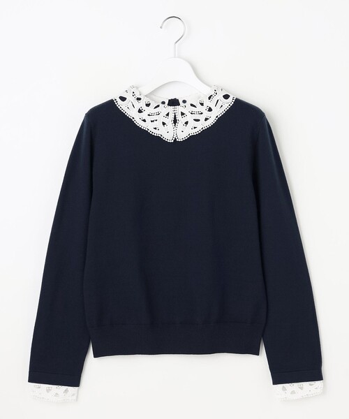 ANY SIS（エニィスィス）の「レース襟 ニット（ニット/セーター・レディース・ブラック系/ネイビー系・MEDIUM）」の8枚目の写真