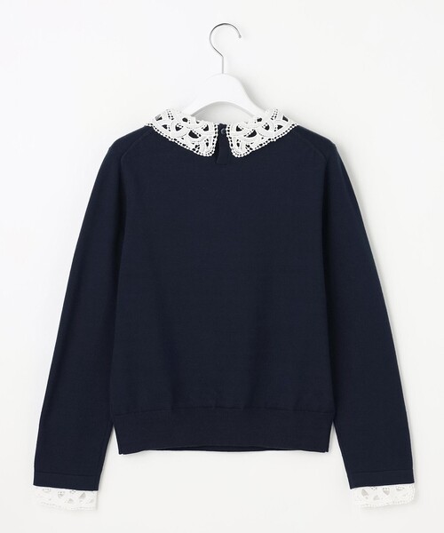 ANY SIS（エニィスィス）の「レース襟 ニット（ニット/セーター・レディース・ブラック系/ネイビー系・MEDIUM）」の9枚目の写真