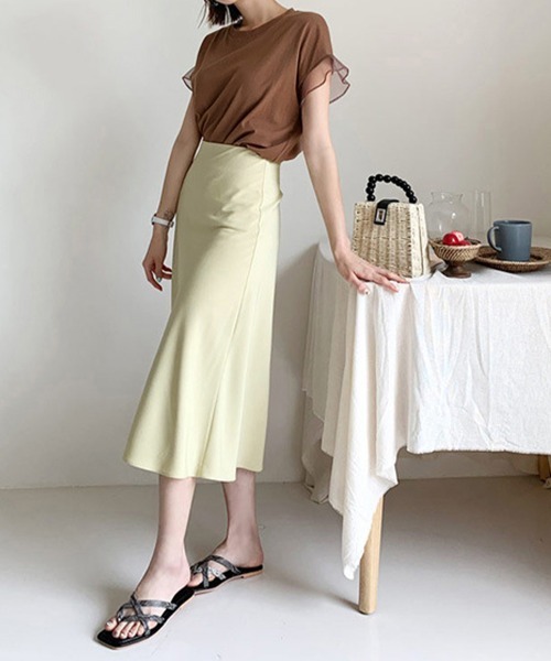 Miniministore(ミニミニストア)の「袖シアーTシャツチュール切替えカットソー(Tシャツ/カットソー・レディース・ピンク/ホワイト/ブラウン/ダークグレー/ロイヤルブルー/ブラック・FREE)」の16枚目の写真