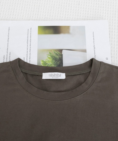 Miniministore(ミニミニストア)の「袖シアーTシャツチュール切替えカットソー(Tシャツ/カットソー・レディース・ピンク/ホワイト/ブラウン/ダークグレー/ロイヤルブルー/ブラック・FREE)」の9枚目の写真