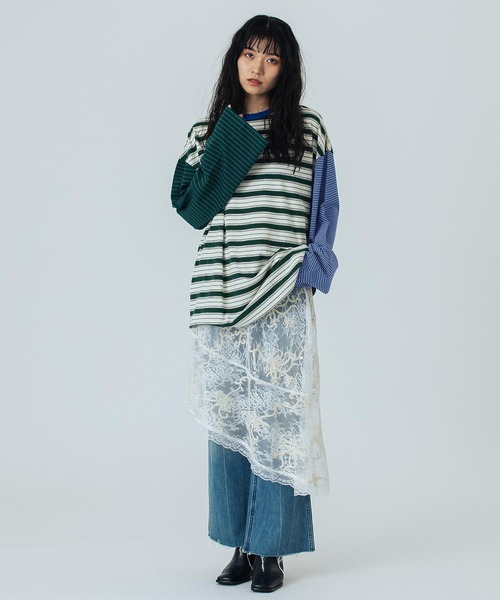 ROSE BUD(ローズバッド)の「(CREOLME)EMBROIDERY SHEER SKIRT(スカート・レディース・ホワイト・ONE SIZE)」の17枚目の写真