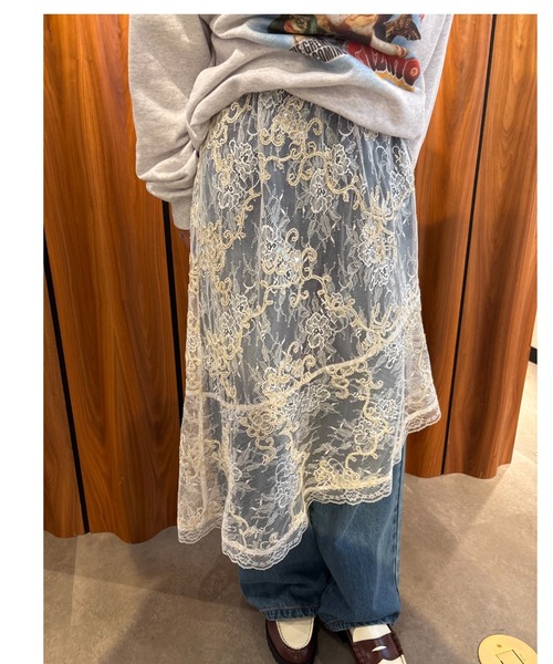 ROSE BUD(ローズバッド)の「(CREOLME)EMBROIDERY SHEER SKIRT(スカート・レディース・ホワイト・ONE SIZE)」の21枚目の写真