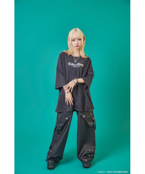 Revo.（レボ）の「『東京喰種 トーキョーグール』×『P.N UNDERGROUND ピー エヌ アンダーグラウンド』コラボ / バックプリント ダメージ加工 Tシャツ（Tシャツ/カットソー・レディース・ホワイト/ブラック/グレー系・M/L/44/46）」の12枚目の写真