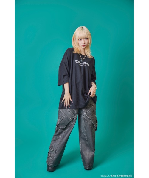 Revo.（レボ）の「『東京喰種 トーキョーグール』×『P.N UNDERGROUND ピー エヌ アンダーグラウンド』コラボ / バックプリント ダメージ加工 Tシャツ（Tシャツ/カットソー・レディース・ホワイト/ブラック/グレー系・M/L/44/46）」の17枚目の写真