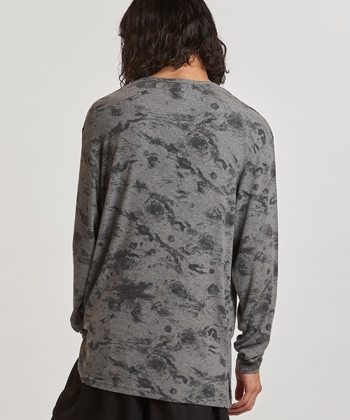 NO ID.(ノーアイディ)の「mlt5408-フラワープリントテレコPO プルオーバー(457006-323T)(Tシャツ/カットソー・メンズ・ホワイト/ブラック/グレー・ONE SIZE)」の13枚目の写真