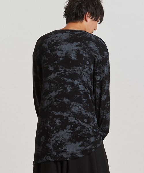 NO ID.(ノーアイディ)の「mlt5408-フラワープリントテレコPO プルオーバー(457006-323T)(Tシャツ/カットソー・メンズ・ホワイト/ブラック/グレー・ONE SIZE)」の17枚目の写真