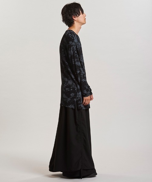 NO ID.(ノーアイディ)の「mlt5408-フラワープリントテレコPO プルオーバー(457006-323T)(Tシャツ/カットソー・メンズ・ホワイト/ブラック/グレー・ONE SIZE)」の19枚目の写真