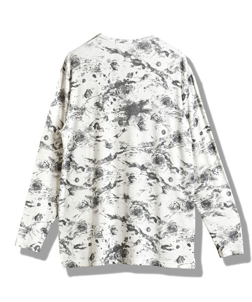 NO ID.(ノーアイディ)の「mlt5408-フラワープリントテレコPO プルオーバー(457006-323T)(Tシャツ/カットソー・メンズ・ホワイト/ブラック/グレー・ONE SIZE)」の22枚目の写真