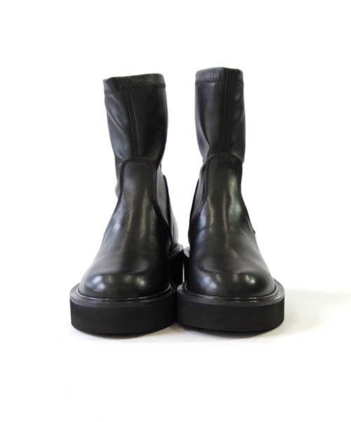FABIO RUSCONI（ファビオルスコーニ）の「FABIO RUSCONI （ファビオ ルスコーニ） / ストレッチブーツ 2606 ミドルブーツ 厚底 トラックソール（ブーツ・レディース・ブラック・36/37/38/39）」の4枚目の写真