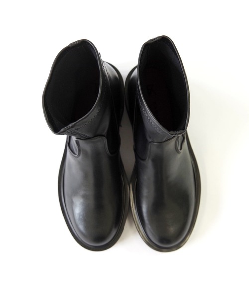 FABIO RUSCONI（ファビオルスコーニ）の「FABIO RUSCONI （ファビオ ルスコーニ） / ストレッチブーツ 2606 ミドルブーツ 厚底 トラックソール（ブーツ・レディース・ブラック・36/37/38/39）」の5枚目の写真