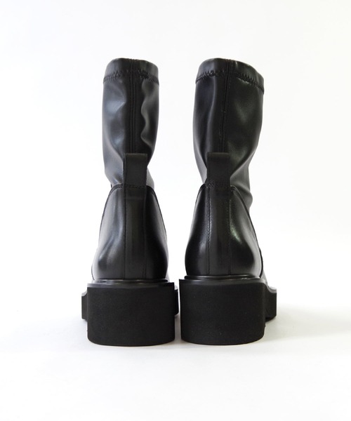 FABIO RUSCONI（ファビオルスコーニ）の「FABIO RUSCONI （ファビオ ルスコーニ） / ストレッチブーツ 2606 ミドルブーツ 厚底 トラックソール（ブーツ・レディース・ブラック・36/37/38/39）」の7枚目の写真