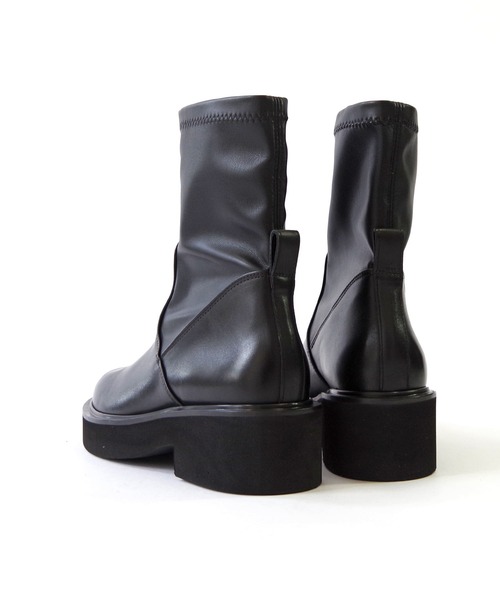 FABIO RUSCONI（ファビオルスコーニ）の「FABIO RUSCONI （ファビオ ルスコーニ） / ストレッチブーツ 2606 ミドルブーツ 厚底 トラックソール（ブーツ・レディース・ブラック・36/37/38/39）」の11枚目の写真