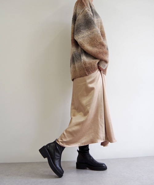 FABIO RUSCONI（ファビオルスコーニ）の「FABIO RUSCONI （ファビオ ルスコーニ） / ストレッチブーツ 2606 ミドルブーツ 厚底 トラックソール（ブーツ・レディース・ブラック・36/37/38/39）」の16枚目の写真