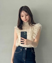 Chacott | 【Chacott】チュールブラウス(シャツ/ブラウス)