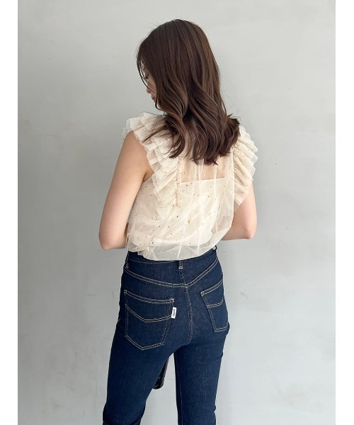 Chacott（チャコット）の「【Chacott】チュールブラウス（シャツ/ブラウス・レディース・アイボリー/ネイビー/ベージュ・0/1）」の13枚目の写真