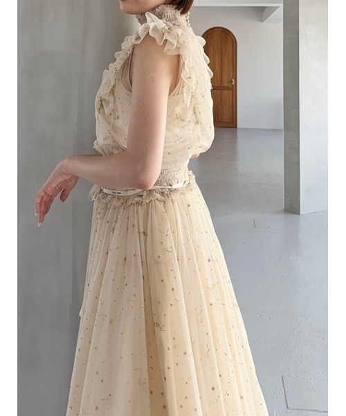 Chacott（チャコット）の「【Chacott】チュールブラウス（シャツ/ブラウス・レディース・アイボリー/ネイビー/ベージュ・0/1）」の6枚目の写真