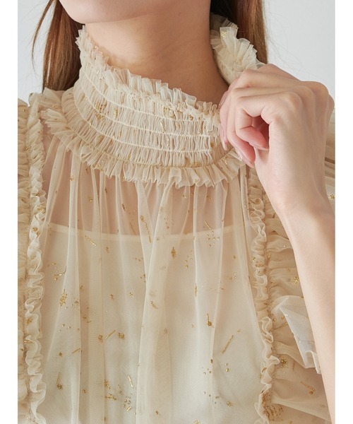 Chacott（チャコット）の「【Chacott】チュールブラウス（シャツ/ブラウス・レディース・アイボリー/ネイビー/ベージュ・0/1）」の21枚目の写真