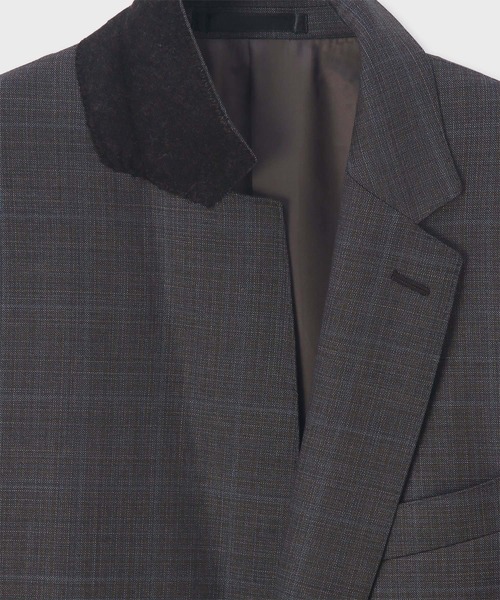 K05282 未使用品 Paul Smith シングル2ボタン：S グレー コントラストチェック 2ボタン スーツ / 253002 1439S（スーツセット